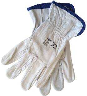 Luva Pele Genuína Branca 9" Flux