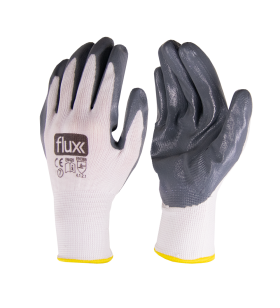 Luva Nitrilica Cinza 7 Flux