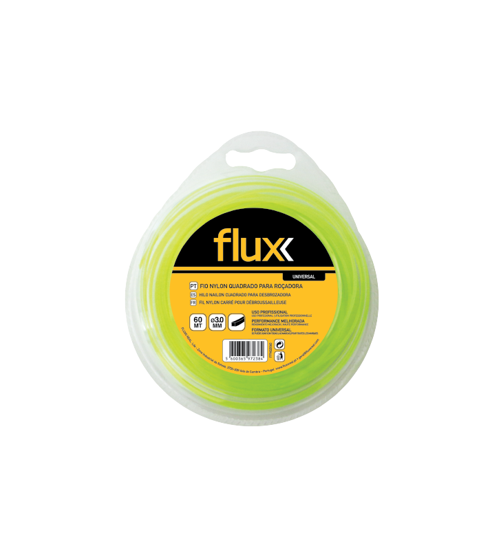 Fio Nylon Quadrado 3,0mm 15mt Flux