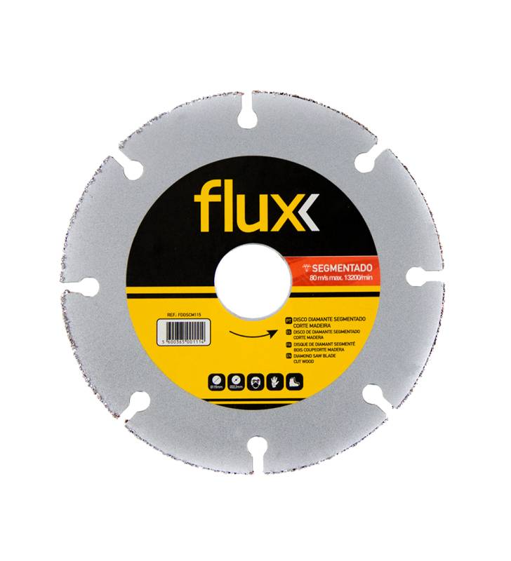 Disco Diamante Segmentado Corte Madeira 115mm Flux