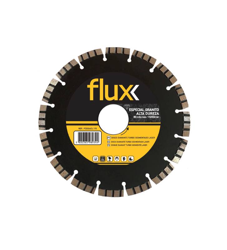 Disco Diamante Granito Alta Dureza Laser 115mm Flux