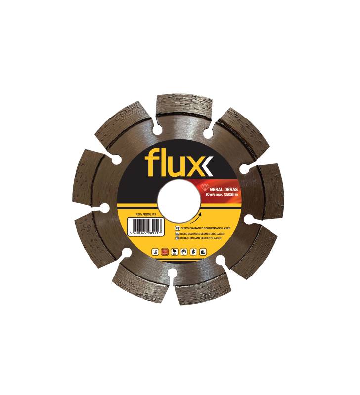 Disco Diamante Segmentado Laser 115mm Flux