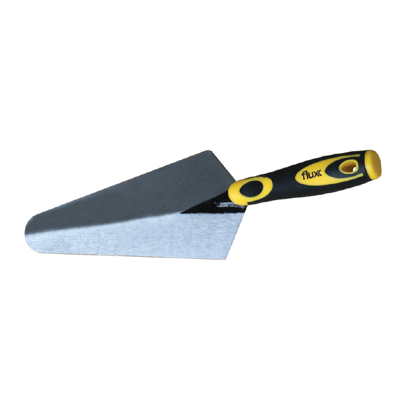 Colher Trolha Cantos Cortados Cabo Bimatéria 8" Flux Colher Trolha Cantos Cortados Cabo Bimatéria 8" Flux