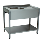 Bancada de Lavagem 1 Cuba Inox 1400x700x850