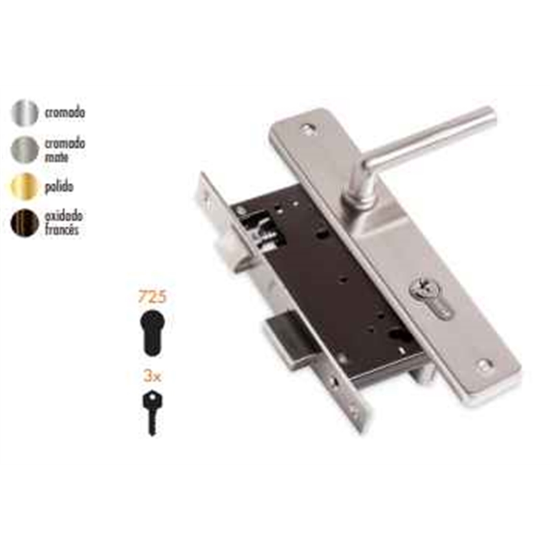 Puxador+ Fechadura Ref.sisa/725 Oxid.fran-teicocil TEICOCIL - 20190100151