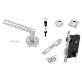 Puxador+ Fechadura Ref.2003e/725 Inox - Teicocil TEICOCIL - 20210100057