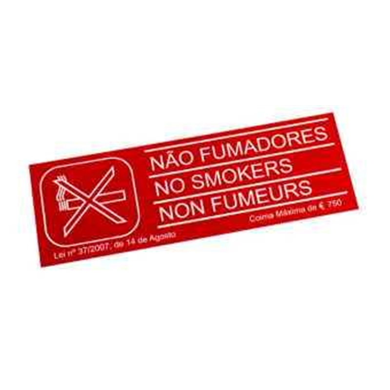 Placa Sinal Ref635 Nao Fumadores 55x160mm-teicocil TEICOCIL - 20210300233