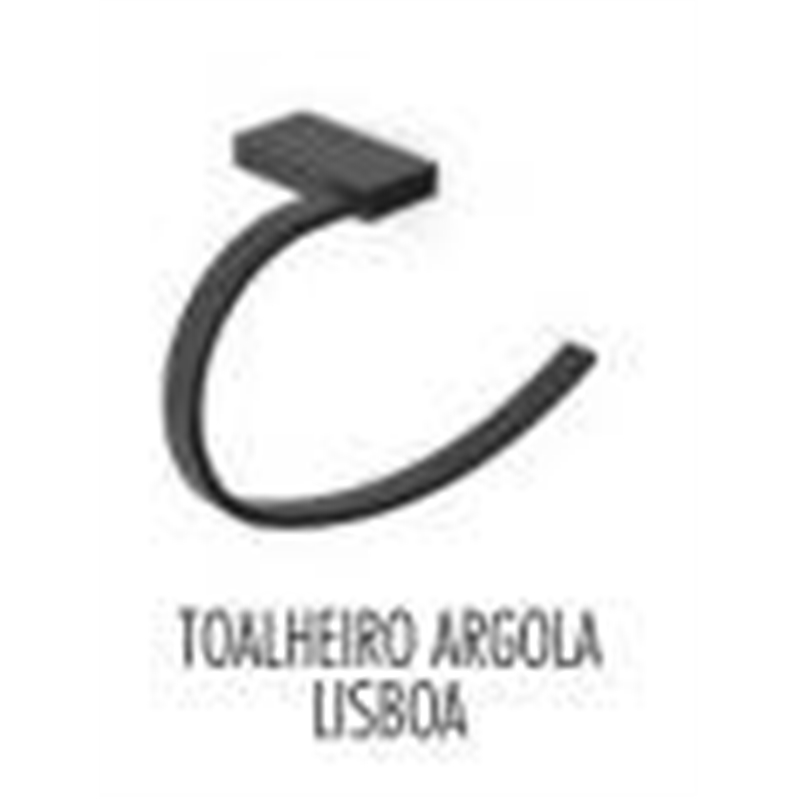 Toalheiro Argola Lisboa Preto - Afj AFJ - 20230200077