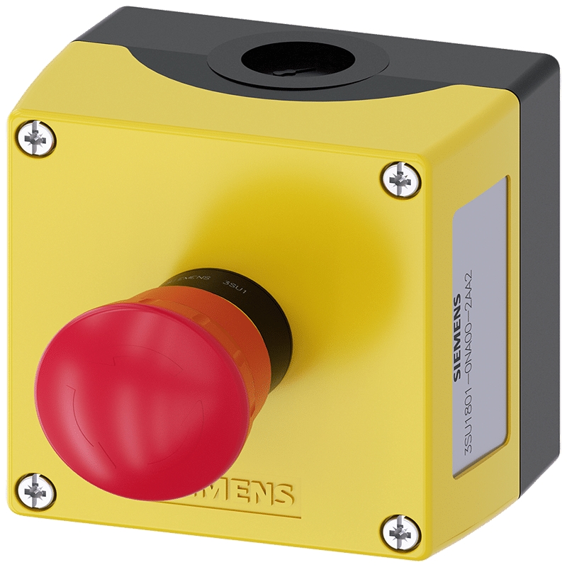 Botão De Emergência Com Caixa 1nf 3su1801-0na00-2aa2 SIEMENS - 9696969879463