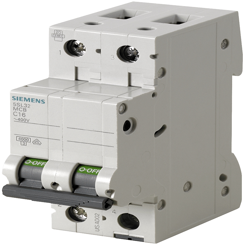 Disjuntor 2p 16a-c 4,5ka 5sl3216-7 SIEMENS - 9696969877352