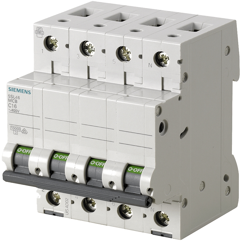 Disjuntor 3p+n 16a-c 10ka 5sl4616-7 SIEMENS - 9696969877406