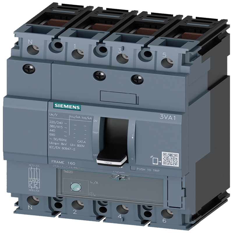 Disjuntor 3p+n 160a 36ka 400v 3va1116-4ge46-0aa0 SIEMENS - 9696969877584