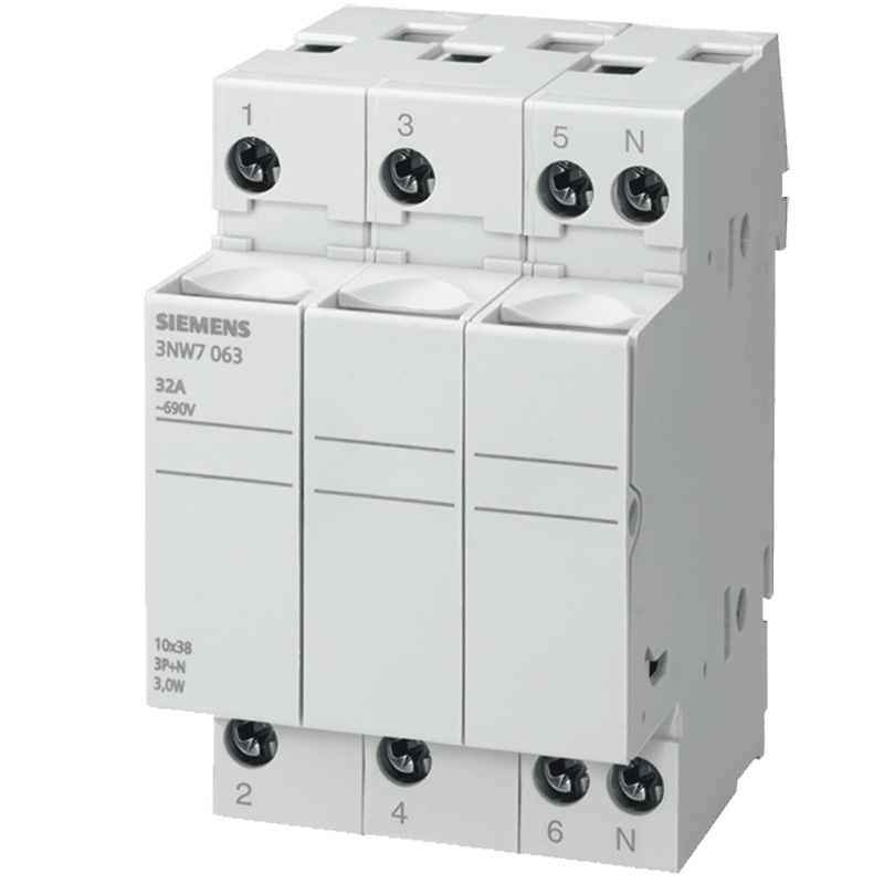 Seccionador Porta Fusíveis 10x38mm 3p 32a 3nw7033 SIEMENS - 9696969878542
