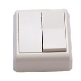 Interruptor Duplo Branco Vera Ref. 90681 VIKO by Panasonic - 9696969879154