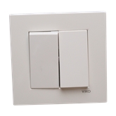 Interruptor Duplo Branco Karre Ref. 9096 VIKO by Panasonic - 9696969879161