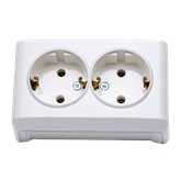 Tomada Shuko Dupla Branca Vera Ref. 9068 VIKO by Panasonic - 9696969879157