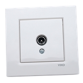 Tomada De Tv Branca Karre Ref. 90960010 VIKO by Panasonic - 9696969879165