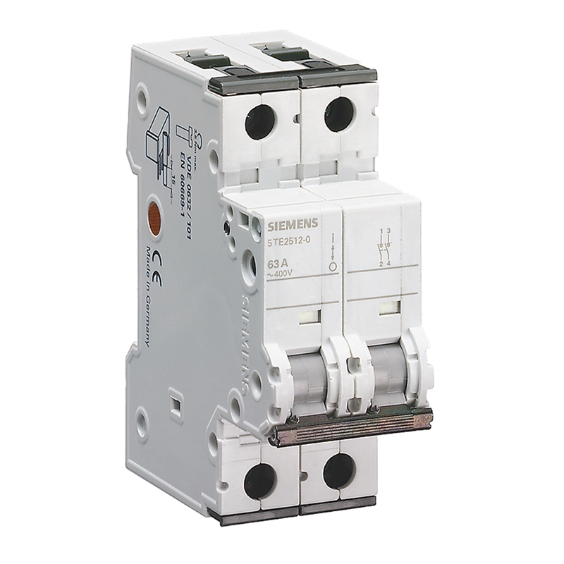 Interruptor Modular 2p 63a 400v 5te2512-0 SIEMENS - 9696969877567