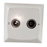 Tomada R - Tv Equalizada Terminal/estrela Ref. 47531  EFAPEL - 5603011053055