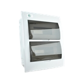Quadro Plástico 24 Módulos Interior Branco Com Porta Opa SBX - 9696969881523