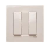 Interruptor Triplo Branco Karre Ref. 909 VIKO by Panasonic - 9696969880509