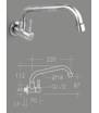 Torneira 1 Agua Parede Inox AFJ
