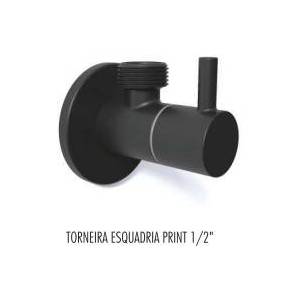 Torneira Esquadria 1/2x1/2 Print Preta AFJ