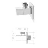 Torneira Esquadria Dupla 1/2x1/2 Cromado Prisma AFJ