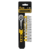 Conjunto Chave Caixa Cromo Vanadium 12 Peças 1/4 Flux - FCCCCV1214