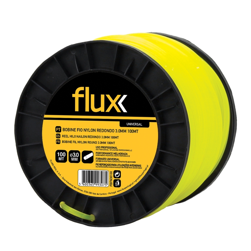 Fio Nylon Redondo 3,0mm 200mt Flux - FBFN30200