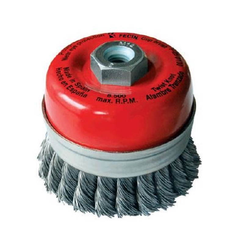 Catrabucha Tipo Taça Alta Rotaçao Entrançada F-25 Fecin  100 mm - DFCTTAREF25100