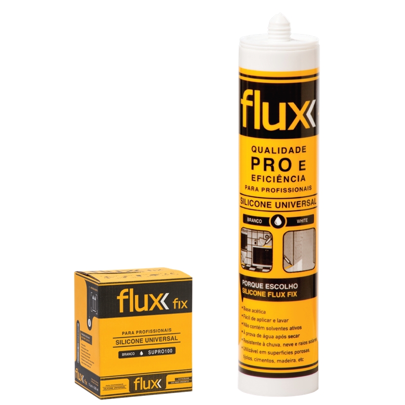 Silicone SUPRO100 Preto,280ml Flux - FS280PRPT
