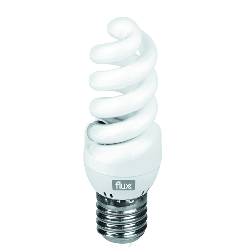 Lampada Economizadora Espiral Mini E27 11W Flux - FLEEME2711B Lampada Economizadora Espiral Mini E27 11W Flux - FLEEME2711B