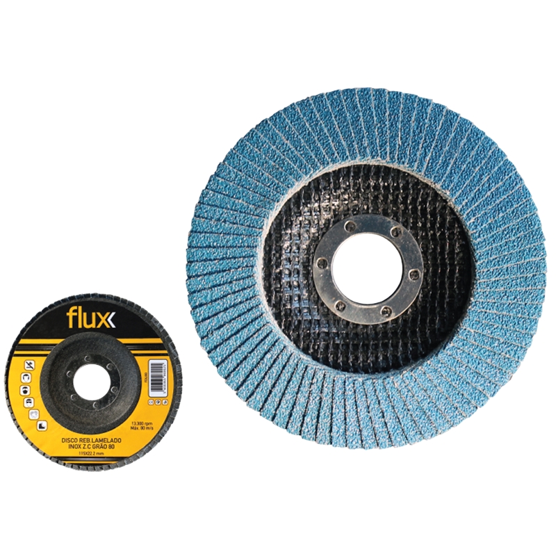 Disco Rebarbar Lamelado Inox Zirconia G60 Flux - FDLI60
