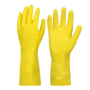 Luva Latex Ménage Amarela 9 Flux - FLLMA9L