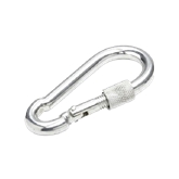 Mosquetão Galvanizado Com Parafuso 100x10mm Flux - FMGP10010