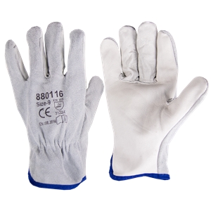 Luva Mista Croute+Pele Branca 10 Flux - FLMCPB10