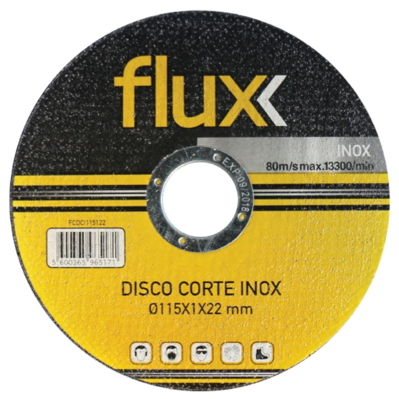 Disco Corte Inox 125x1x22,2mm Flux - FDCI1251222