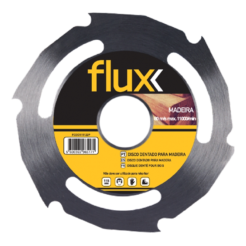 Disco Corte Madeira Dentado 8 Dentes 230mm Flux - FDCMD2308