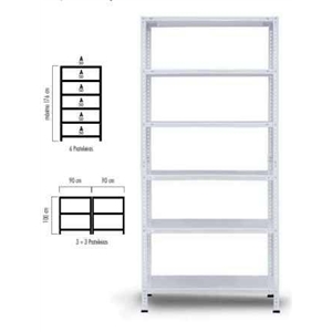Estante 6prat 200x90x40 Branco - Teicocil TEICOCIL - 20220900138
