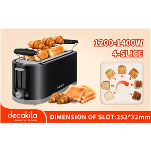 Torradeira Electrica 4 fatias 1400W Decakila - KETS011B