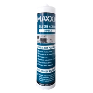 Silicone Acrilico Branco 280ml Maxxim - MSAB280