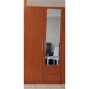 Roupeiro 2p Melamina Cerejeira 830x1970x530 Sem marca - 20220900062