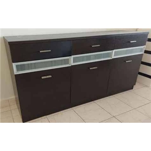 Aparador 3g3p Melamina Wengue 1530x400x840 Sem marca - 20220900070