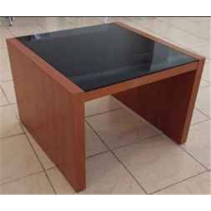 Mesa Apoio Melamina Cerejeira C/vidro 590x590x490 Sem marca - 20220900076