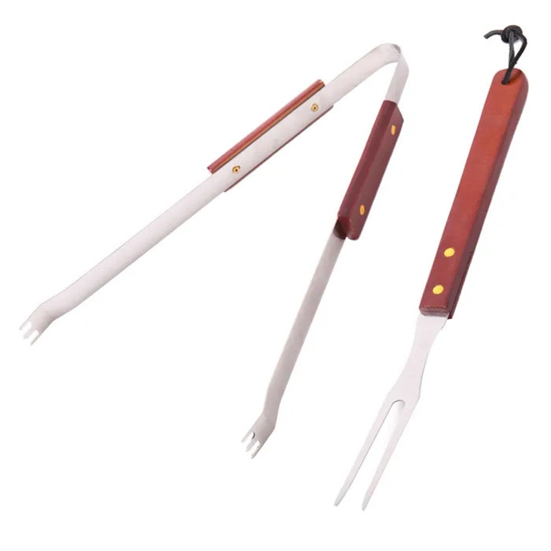 Cj Churrasco Pinça+garfo Inox/mad 82662-ldk Garde LDK GARDEN - 20210400124