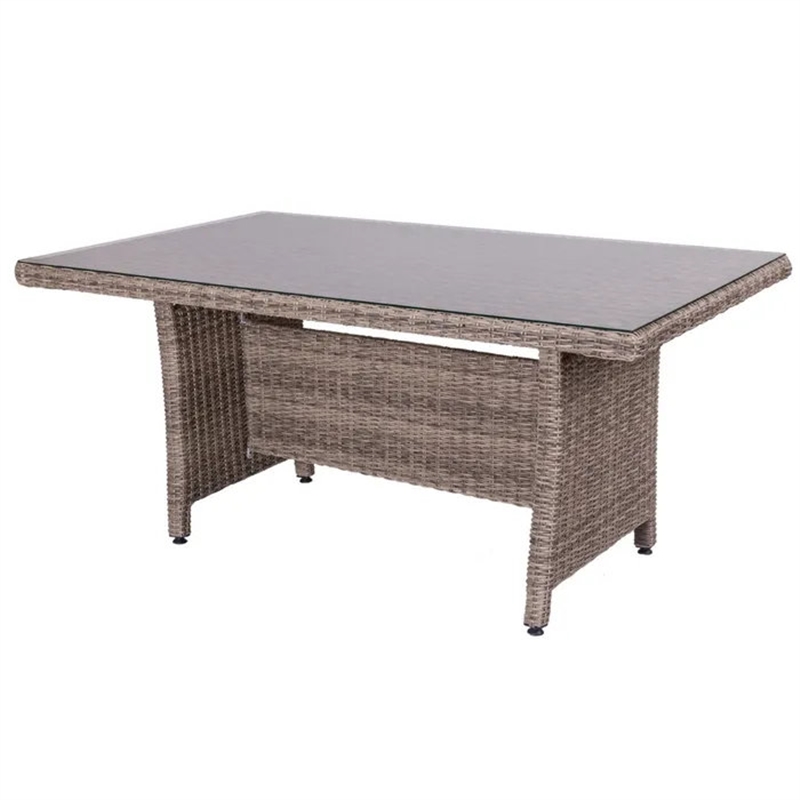 Mesa Envejecido Rattan / Vidro 83437-  Ldk LDK GARDEN - 20240400029