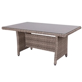 Mesa Envejecido Rattan / Vidro 83437-  Ldk LDK GARDEN - 20240400029