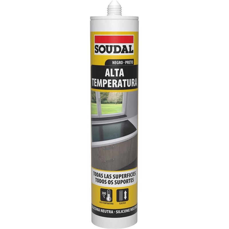 Silicone Preto Alta Temp 290ml Cossatp290 - Soudal SOUDAL - 20220600137