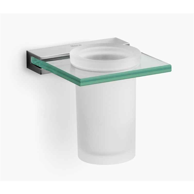 Porta Copo Nuova Cromado Branco-  Roca ROCA - 20260400122